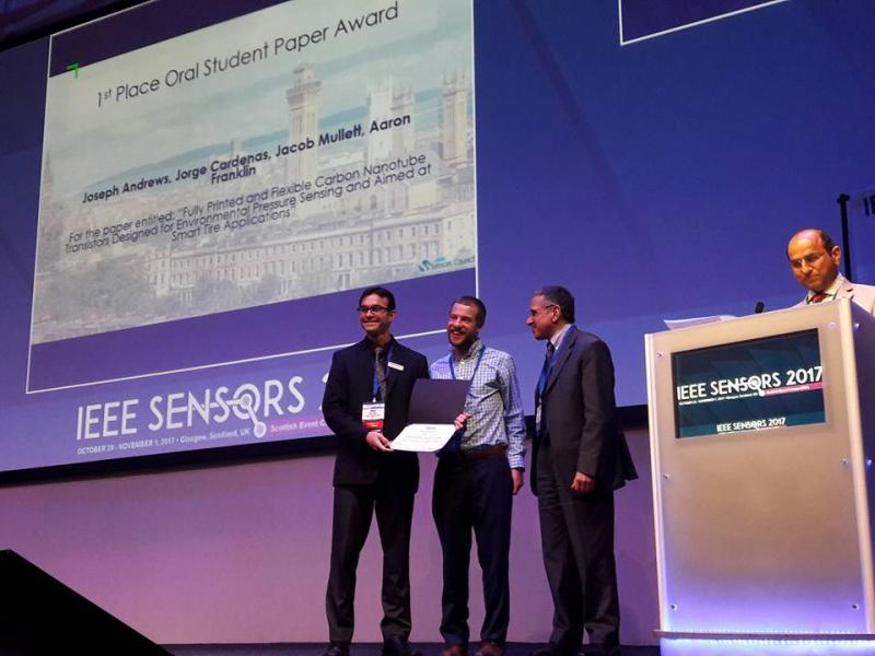 Andrews Best Paper Award IEEE Sensors 2017